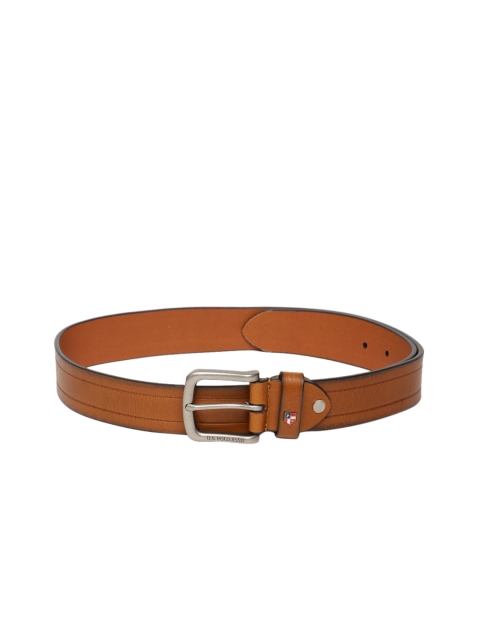 

U.S. Polo Assn. Men Tan Brown Solid Leather Belt