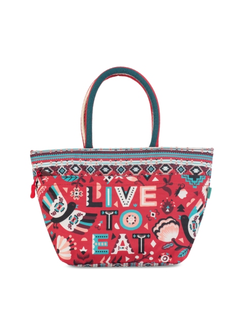 

Chumbak Red & Blue Printed Shoulder Bag