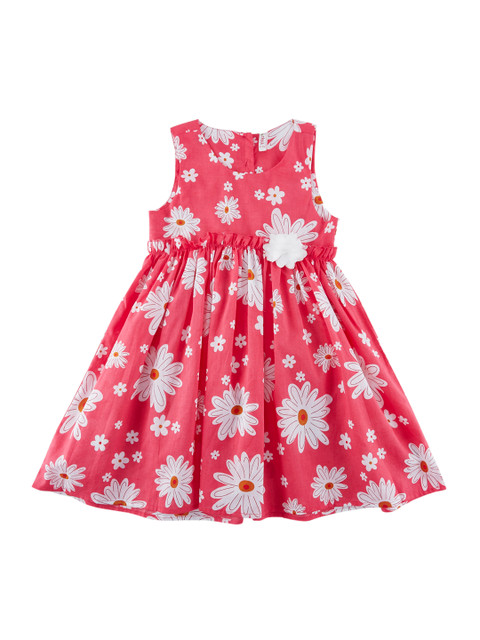 

CHALK by Pantaloons Girls Pink Printed Fit and Flare Dress