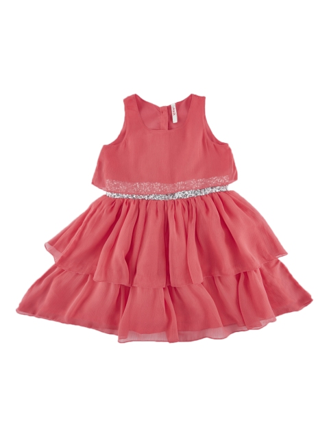 

CHALK by Pantaloons Girls Coral Embellished Fit and Flare Dress