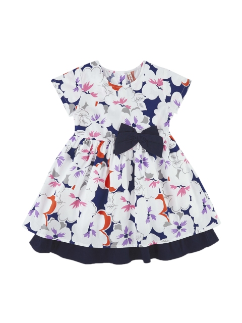 

CHALK by Pantaloons Girls Off-White Printed Fit and Flare Dress