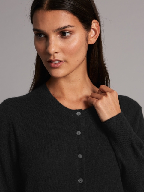 

Marks & Spencer Women Black Solid Cardigan