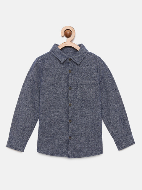 

Marks & Spencer Boys Blue Regular Fit Solid Casual Shirt