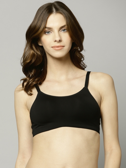 

Marks & Spencer Black Solid Non-Wired Lightly Padded Everyday Bra