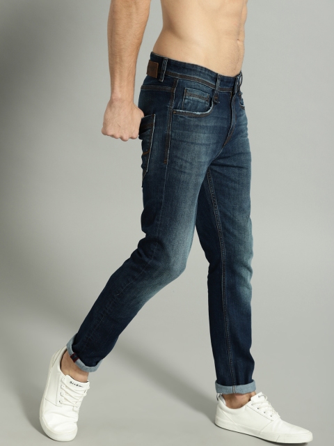 

Roadster GreenTurn Men Blue Skinny Fit Mid-Rise Clean Look Stretchable Jeans