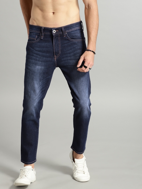 

Roadster Men Blue Skinny Fit Mid-Rise Clean Look Stretchable Cropped Jeans