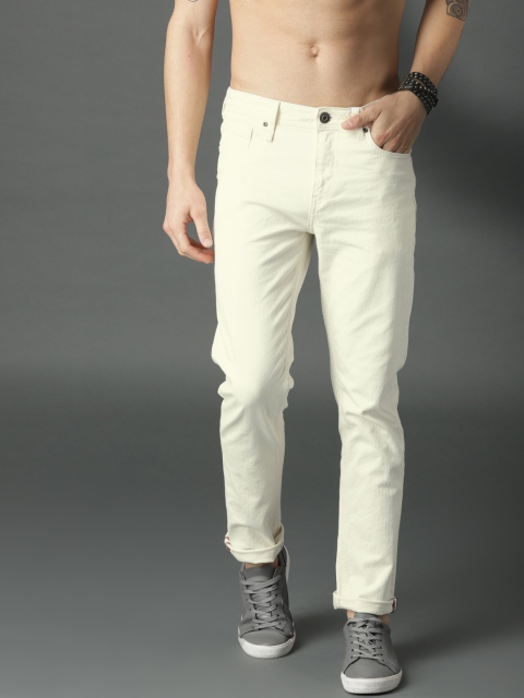 

Roadster Men Off-White Slim Fit Mid-Rise Clean Look Stretchable Jeans