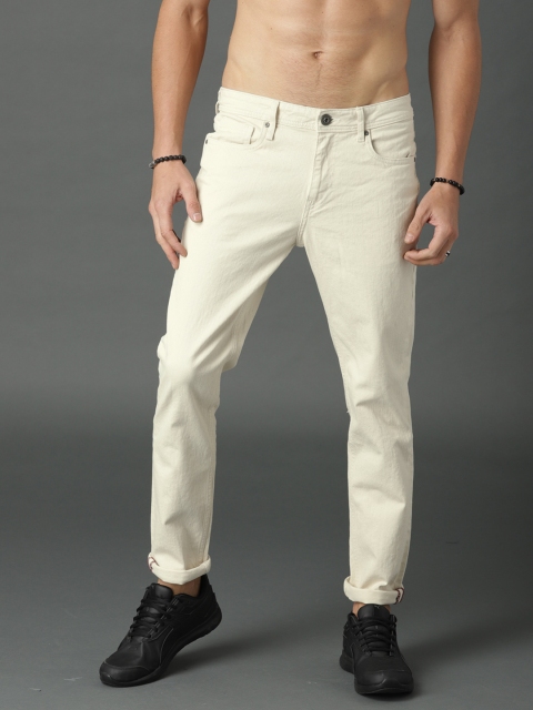 

Roadster Men Off-White Slim Fit Mid-Rise Clean Look Stretchable Jeans