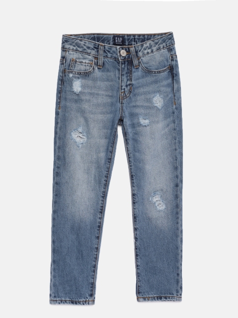 

GAP Girls' Blue Girlfriend Jeans in Destruction
