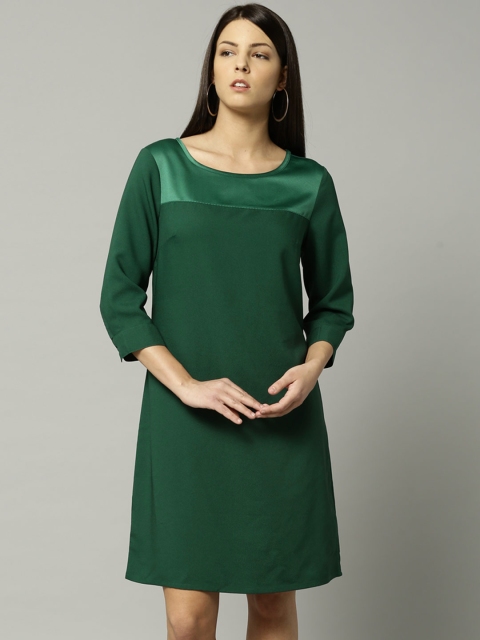 

Marks & Spencer Women Green Solid A-Line Dress