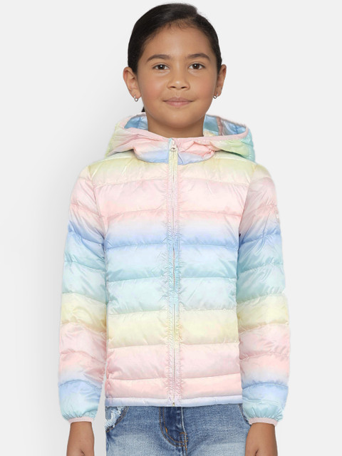 

GAP Girls Multicoloured Colourblocked Puffer Jacket, Multi