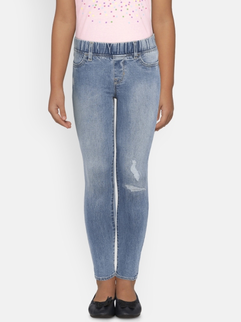 

GAP Girls' Superdenim Destructed Jeggings with Fantastiflex, Blue