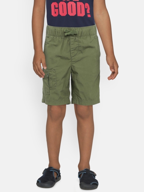 

GAP Boys' Olive Green Zip Pull-On Shorts