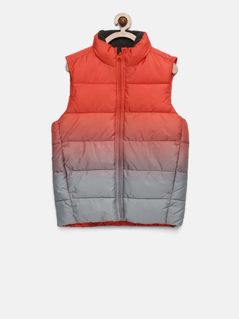 

GAP Boys' Orange & Grey ColdControl Max Ombre Puffer Vest