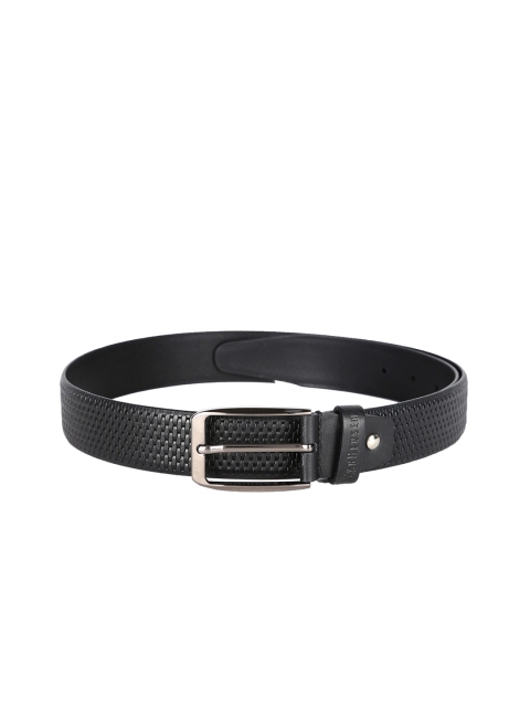 

Van Heusen Men Black Leather Woven Design Belt