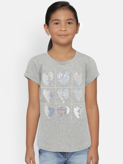 

GAP Girls' Grey Flippy Sequin Graphic T-Shirt