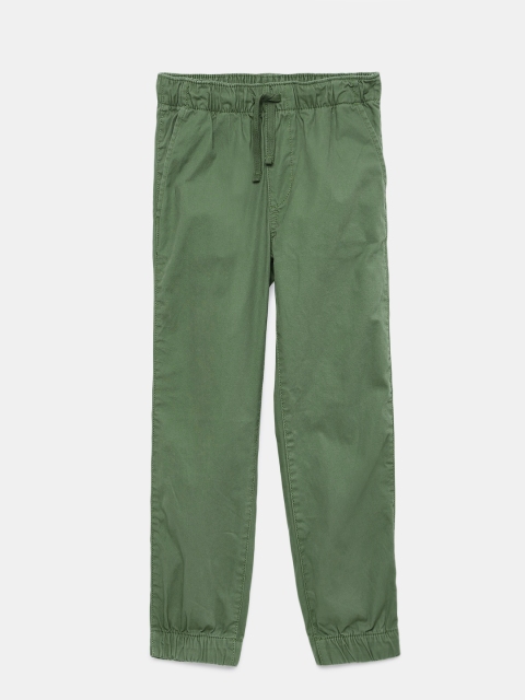 

GAP Boys' Olive Regular Fit Canvas Joggers