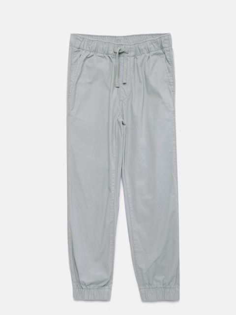 

GAP Boys' Grey Regular Fit Canvas Joggers