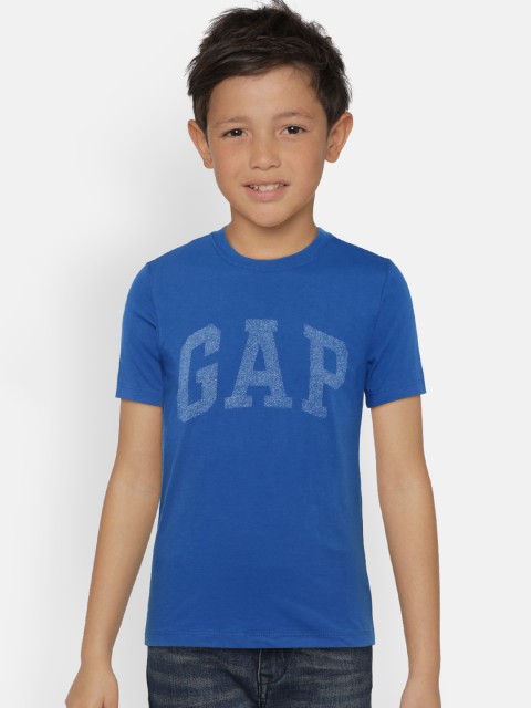 

GAP Boys' Blue Logo Short Sleeve Tee