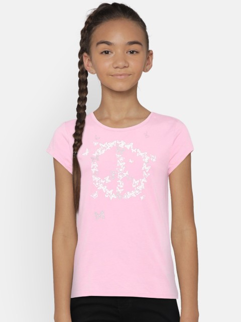 

GAP Girls' Pink Graphic Short Sleeve T-Shirt
