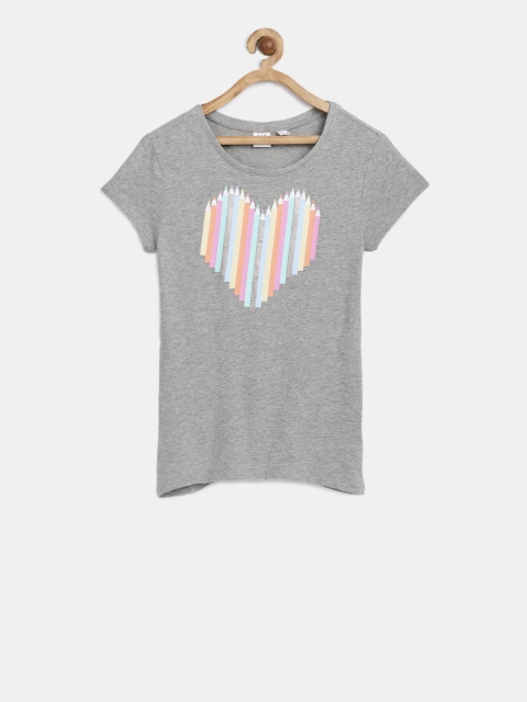 

GAP Girls' Grey Graphic Short Sleeve T-Shirt
