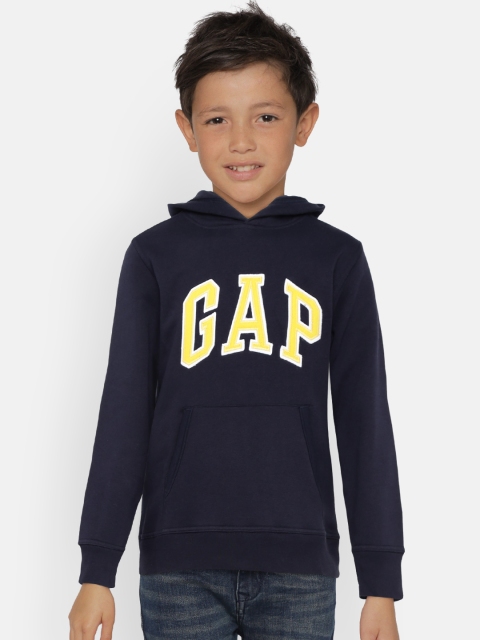 

GAP Boys' Blue Logo Pullover Hoodie Sweatshirt