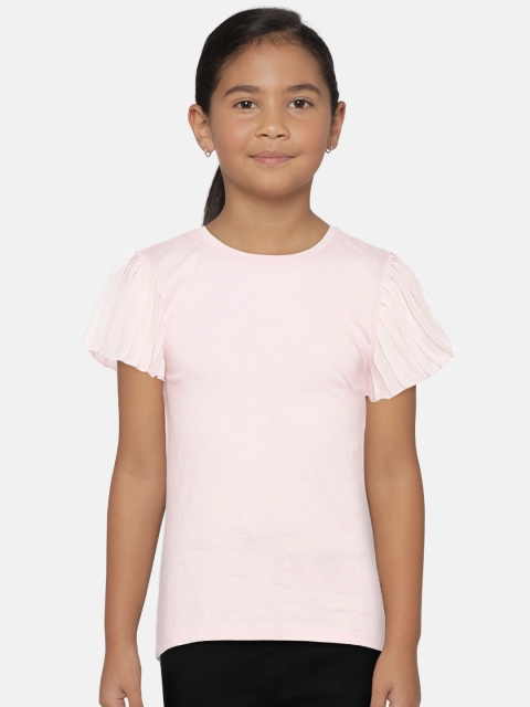 

GAP Girls' Pink Pleated Short Sleeve T-Shirt