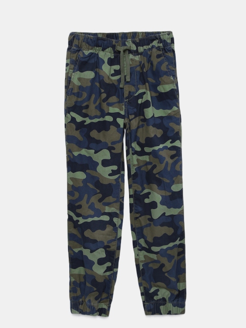 

GAP Boys' Green Camo Canvas Joggers