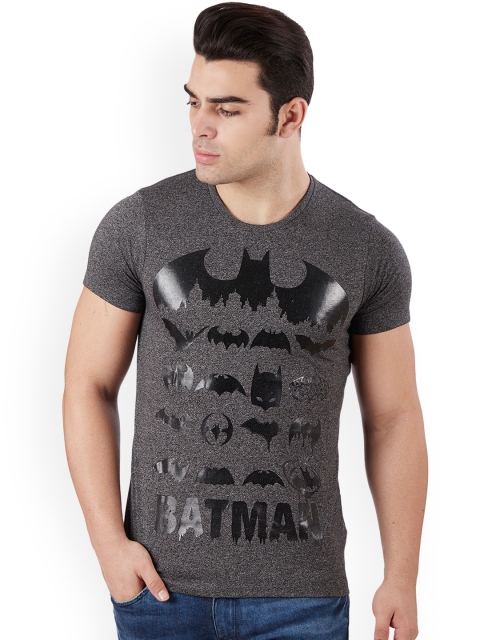 

Free Authority Men Charcoal Grey Batman Printed Round Neck T-Shirt