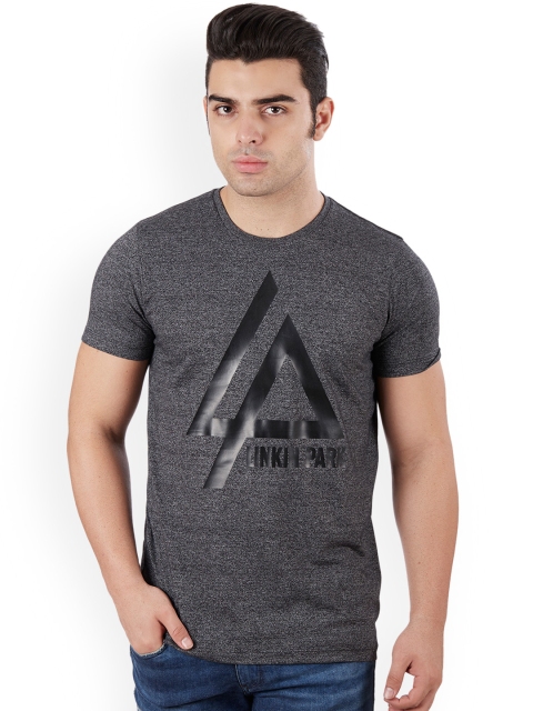 

Free Authority Men Charcoal Grey Linkin Park Printed T-shirt