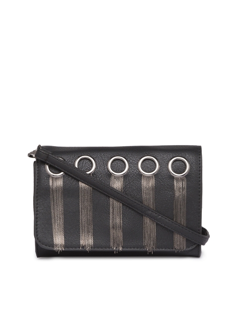 

Satchel Bags Women Black Embellished Sling Bag