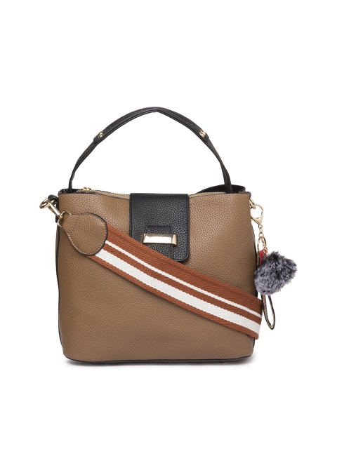 

Satchel Bags Women Brown Textured Shoulder Bag