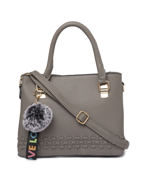 

Satchel Bags Grey Textured Handheld Bag