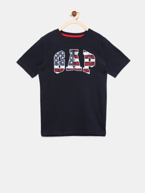 

GAP Boys' Logo Short Sleeve Tee, Navy blue