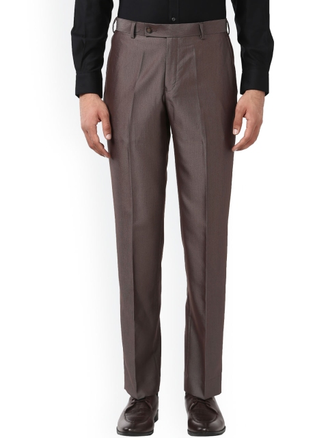 

Park Avenue Men Brown Slim Fit Printed Formal Trousers