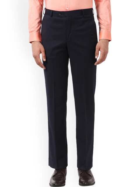 

Park Avenue Men Navy Blue Solid Formal Trousers