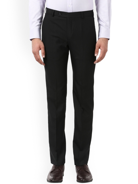 

Park Avenue Men Black Slim Fit Solid Formal Trousers