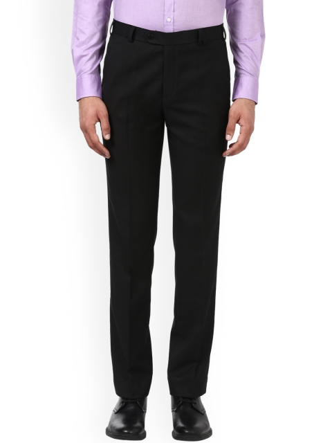 

Park Avenue Men Black Slim Fit Solid Formal Trousers
