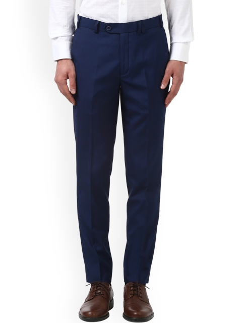 

Park Avenue Men Blue Regular Fit Solid Formal Trousers
