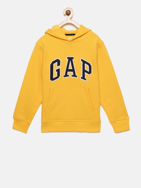 

GAP Boys' Yellow Logo Hoodie Sweatshirt