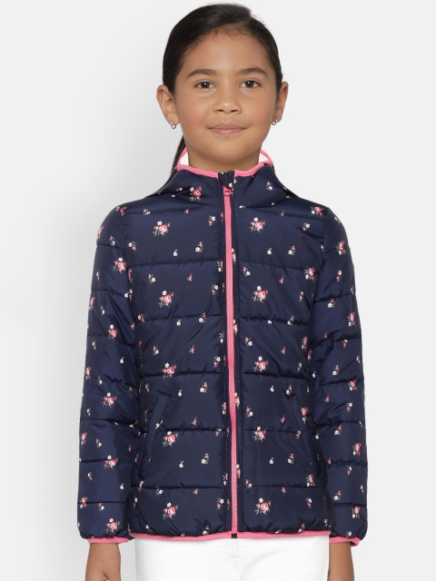

GAP Girls' ColdControl Max Sherpa Navy Blue Puffer Jacket