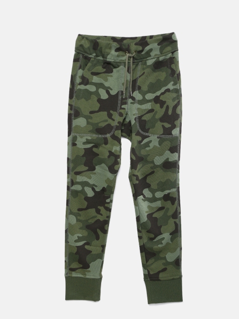 

GAP Boys' Green Camouflage Pull-On Joggers