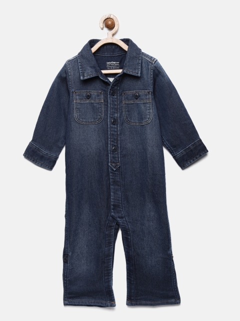 

GAP Boys' Indigo Denim Romper, Blue