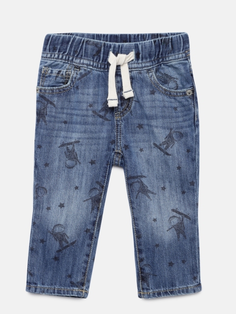 

GAP Boys' Blue Pull-On Slim Jeans in Astronaut Print