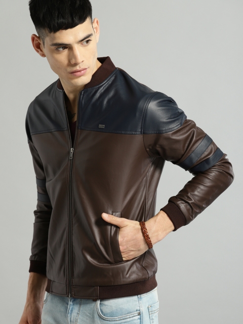 

Roadster Men Coffee Brown Colourblocked Bomber