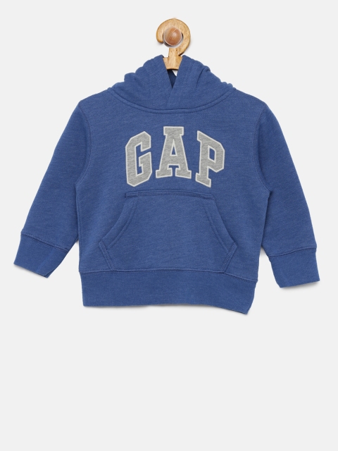 

GAP Boys' Blue Logo Hoodie Pullover Sweatshirt