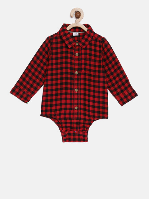 

Gap Boys Red & Black Checked Bodysuit