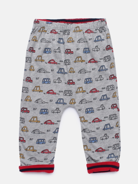 

GAP Boys Grey Melange Smart Regular Fit Printed Regular Trousers