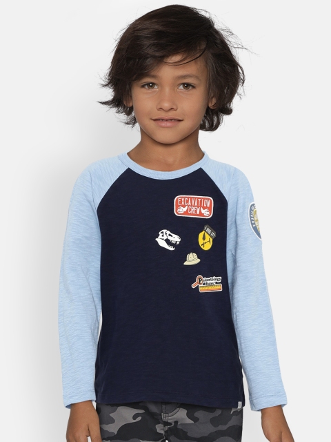 

GAP Boys' Graphic Raglan T-Shirt, Blue