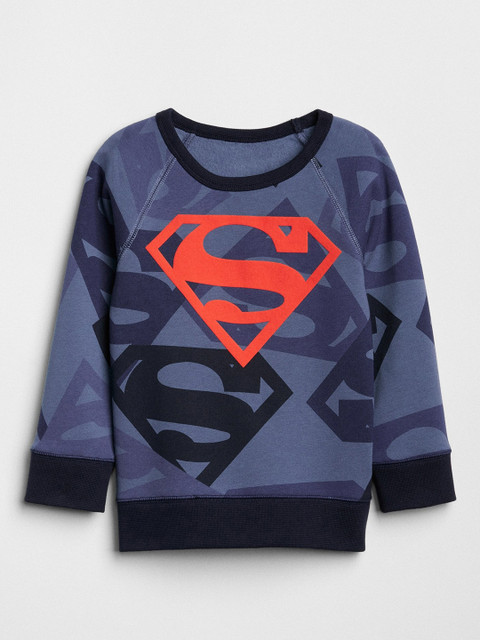 

GAP Boys Blue Superman Logo Printed Sweatshirt